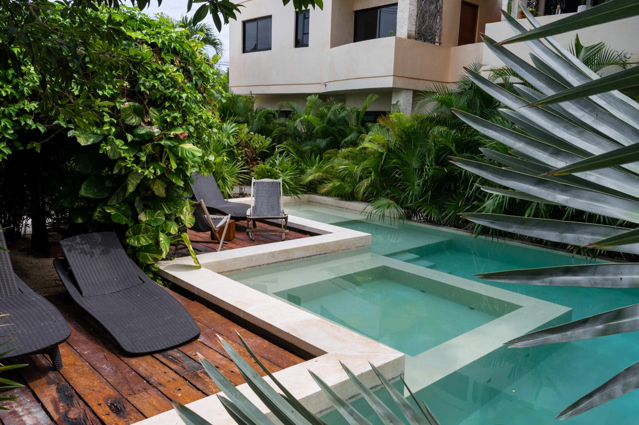 A residence and private garden pool in Tulum
